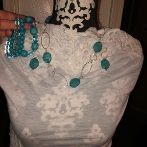 Necklace with colorful stones